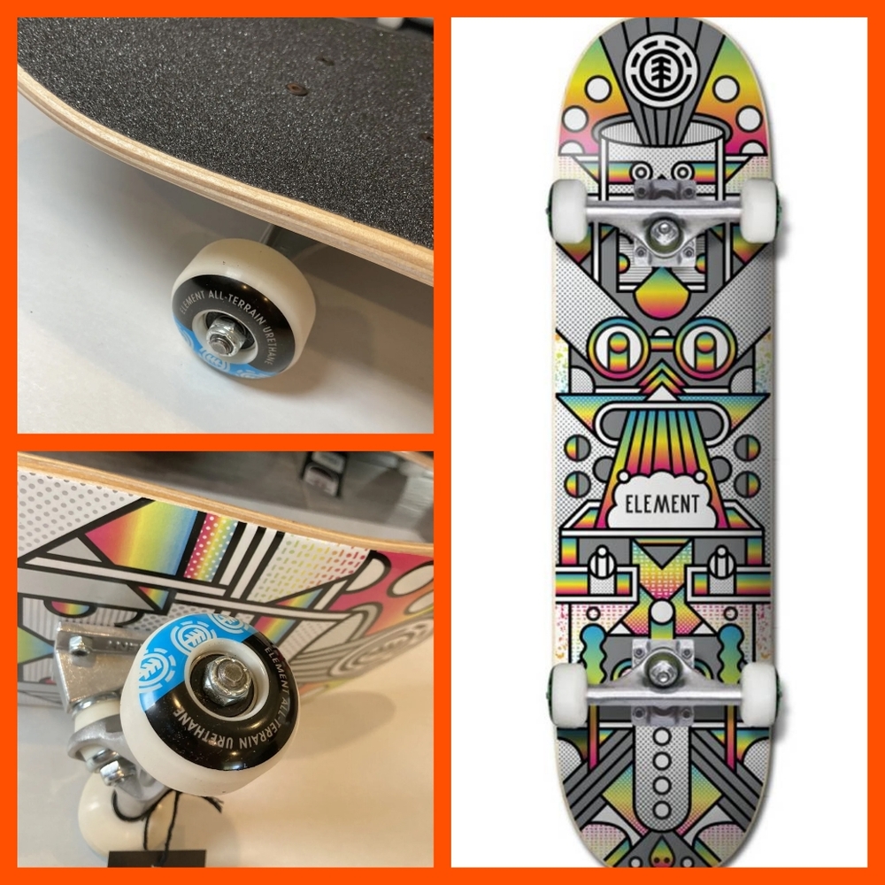 NWT RARE Element Superbots Complete Skateboard